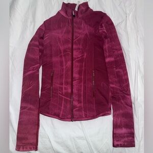Lululemon Ebb to Street Define Jacket Size 4 SWC1 Stone Wash Chianti Red Pink